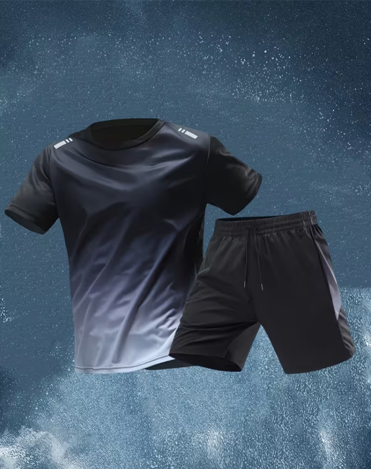 Men's Quick-Dry Sports Set Fabric Training Running