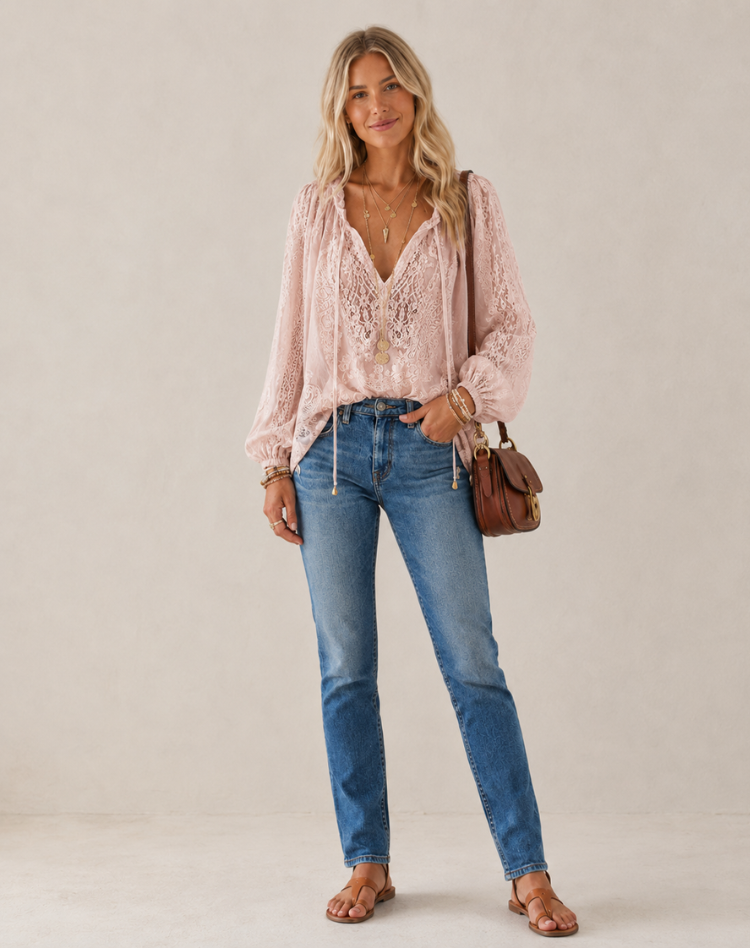 Lace Bohemian Blouse