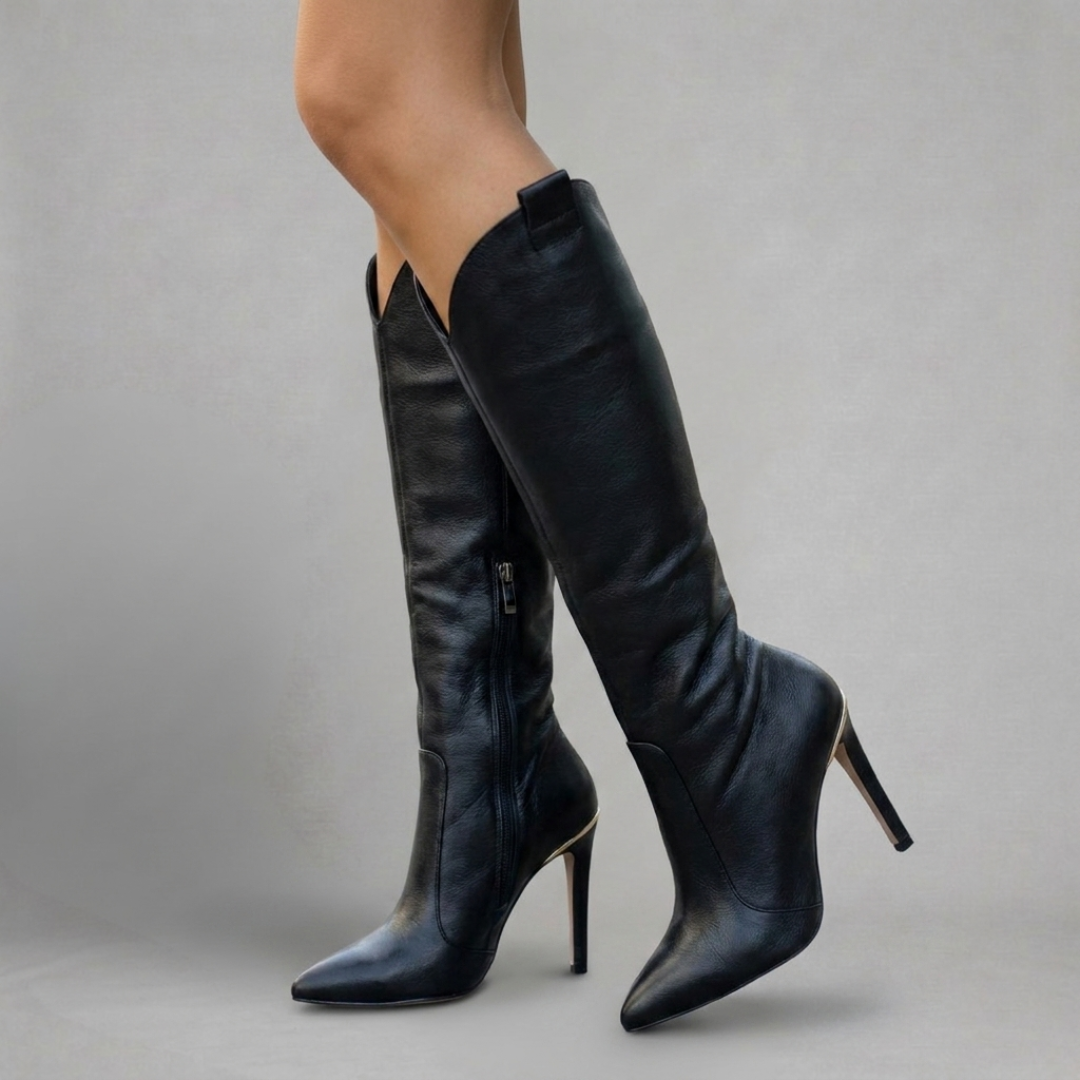 Evening Wear Knee-High Stiletto Boots