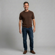 Crew Neck Short Sleeve Knit Tee