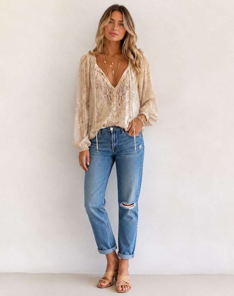 Lace Bohemian Blouse