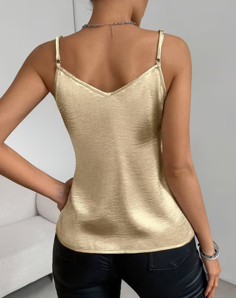 Satin V-Neck Cami Top