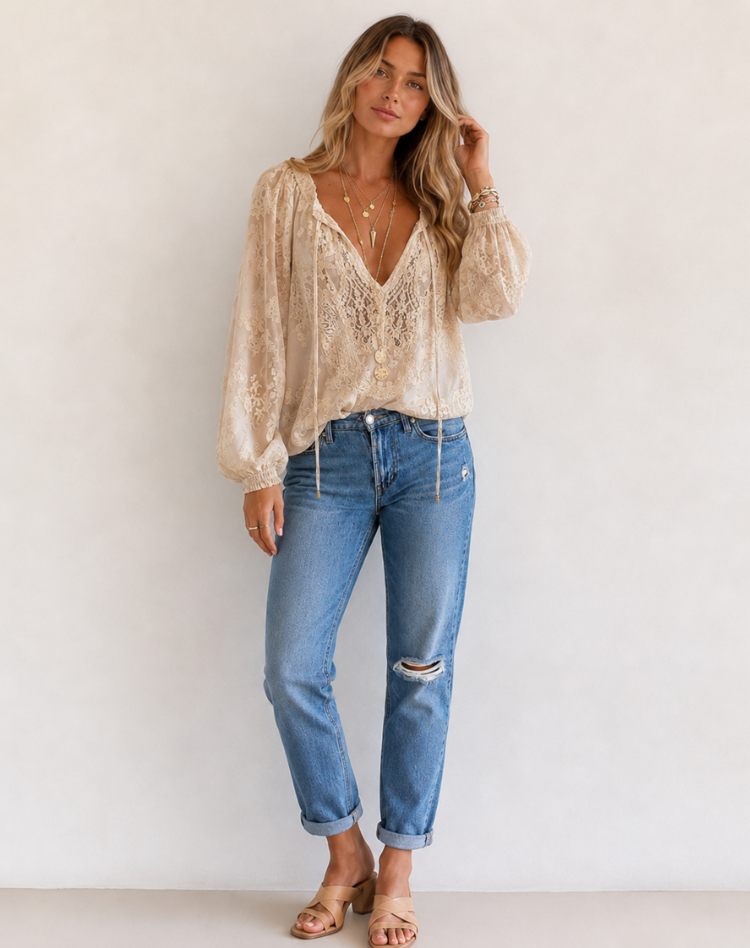 Lace Bohemian Blouse