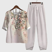Butterfly Print Two Piece Set