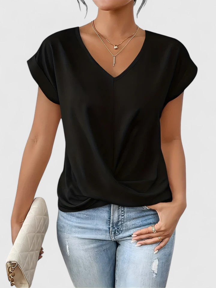 Smooth V-Neck Twist Top