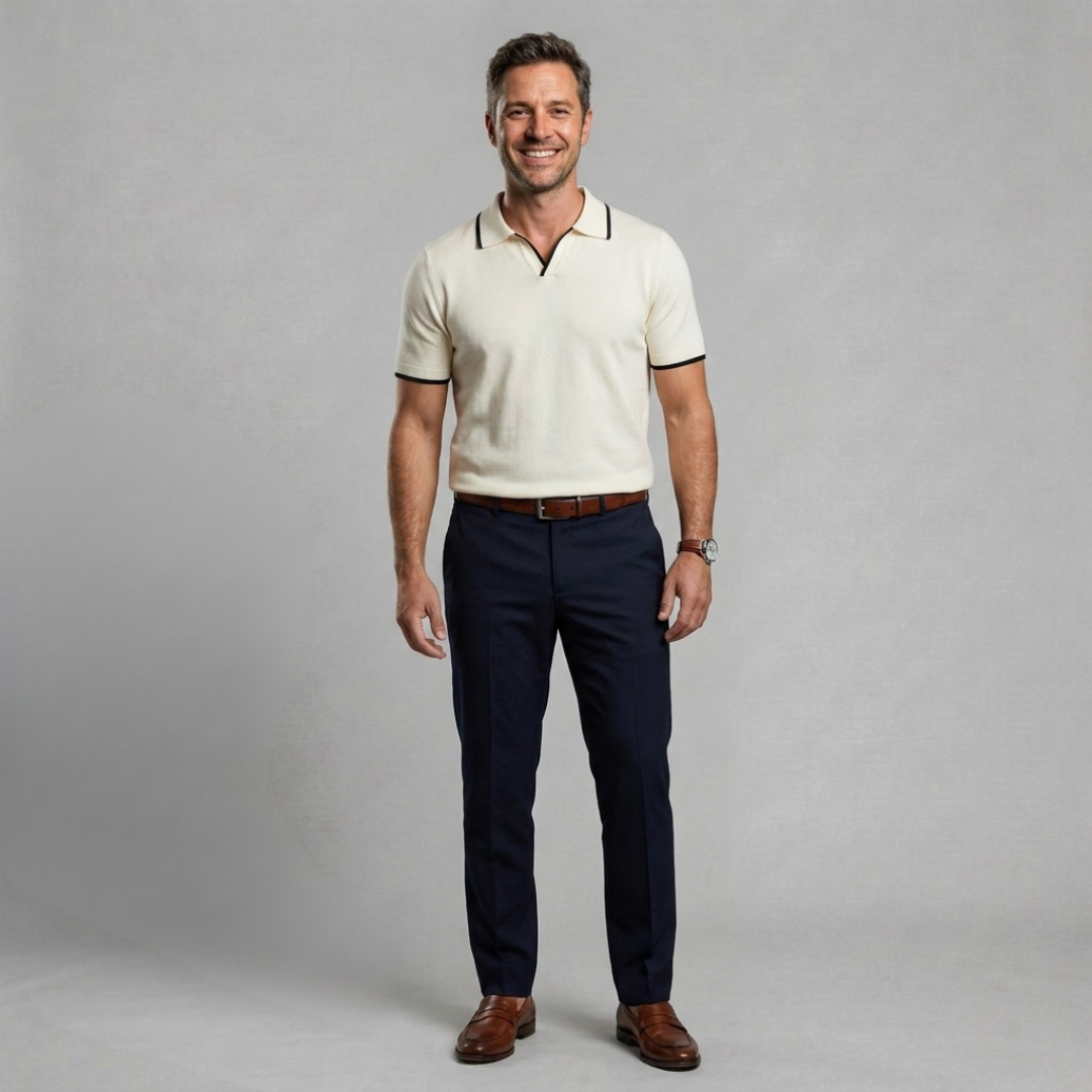 Tailored Fit Polo with Contrast Trim
