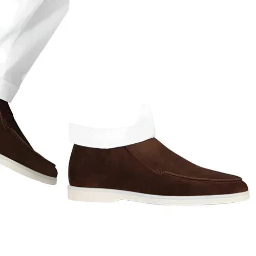 Suede Slip-On Ankle Boots