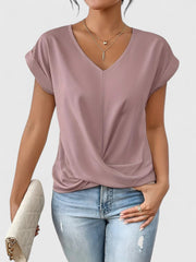 Smooth V-Neck Twist Top