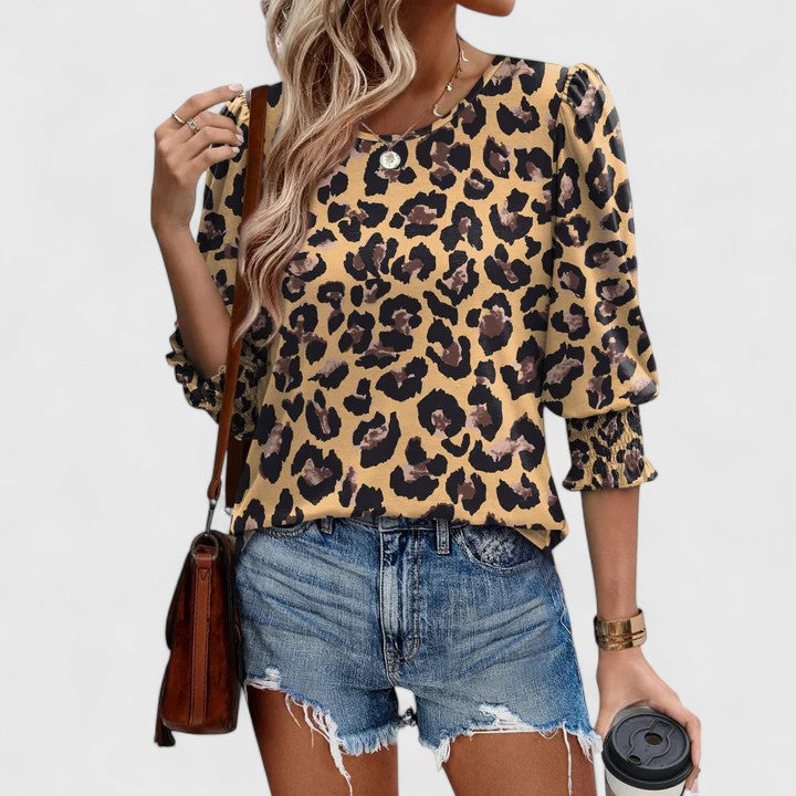 Relaxed Smocked Sleeve Top