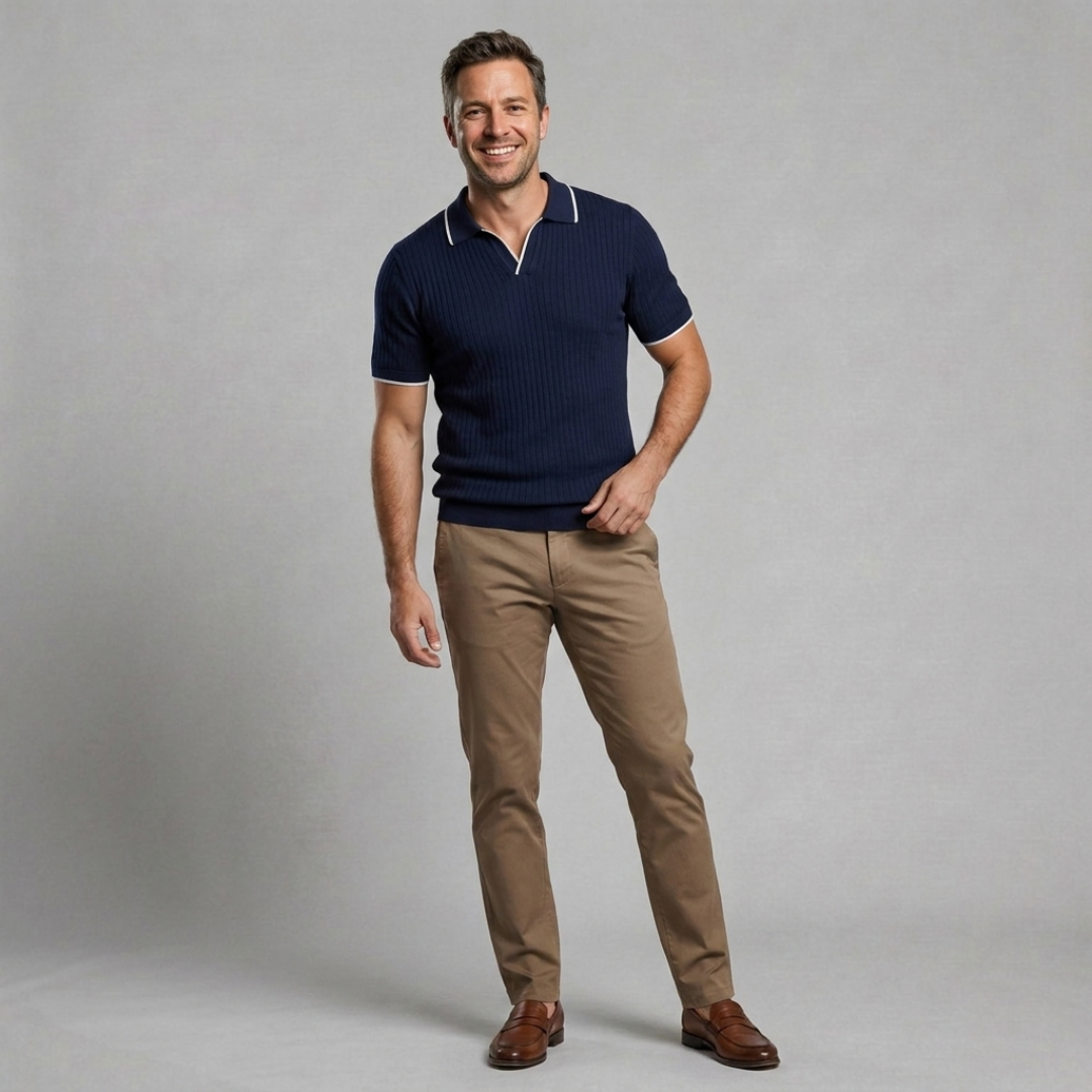 Tailored Fit Polo with Contrast Trim