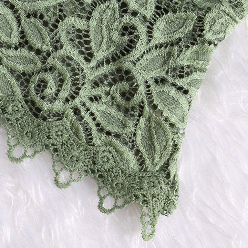 Lace V-Neck Crop Top