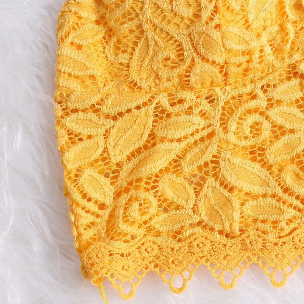 Lace V-Neck Crop Top