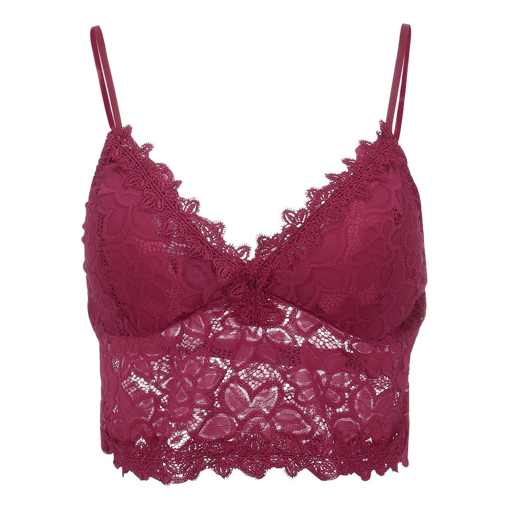 Lace V-Neck Crop Top