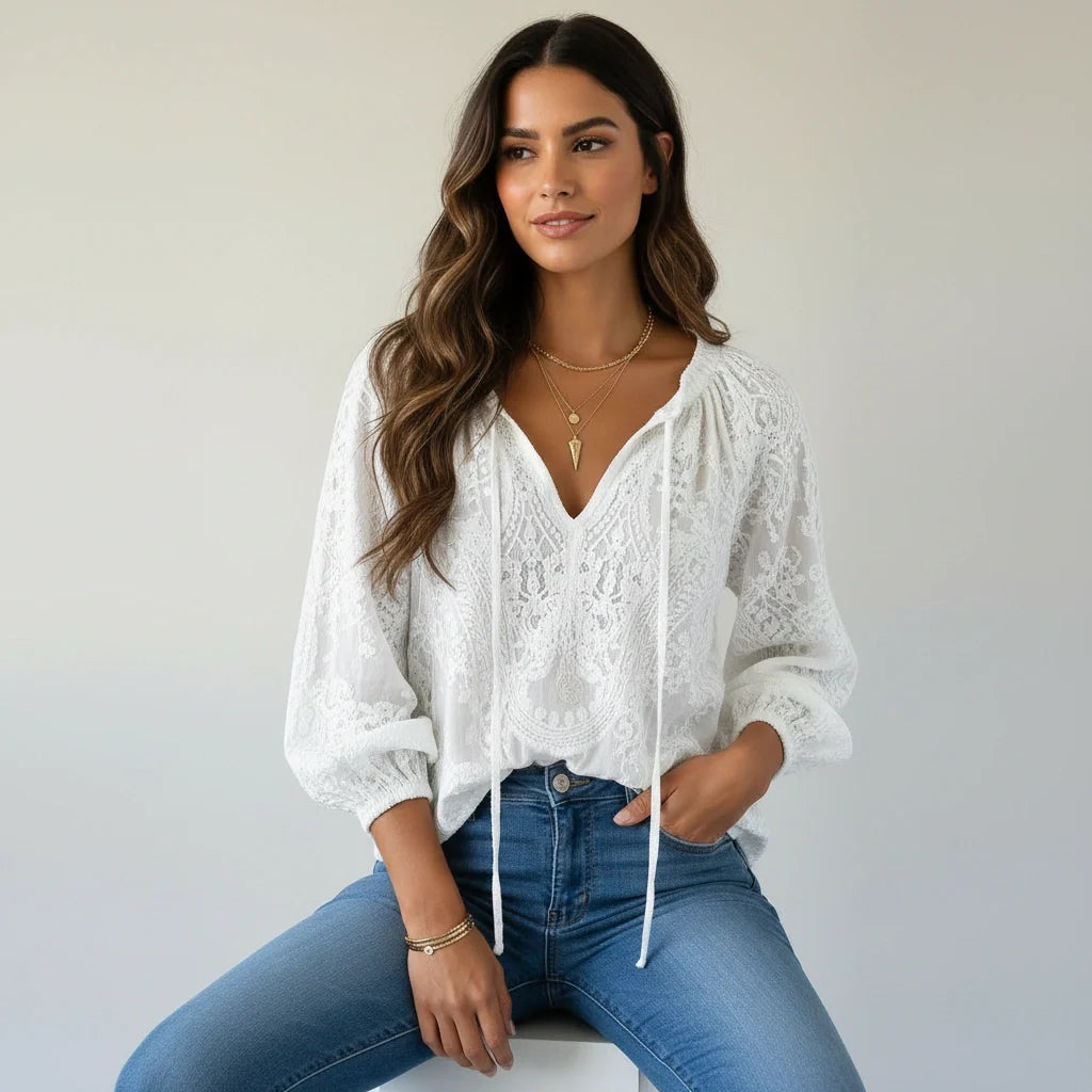 Lace Bohemian Blouse