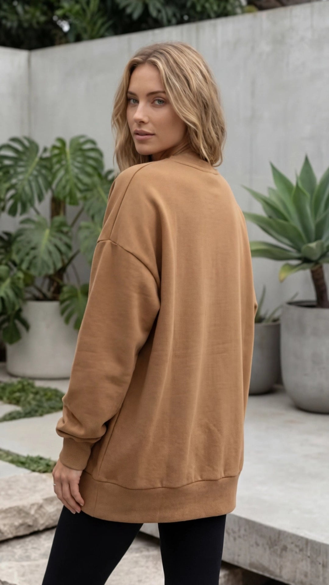 Draped Oversized Sweatshirt in Soft Fabric