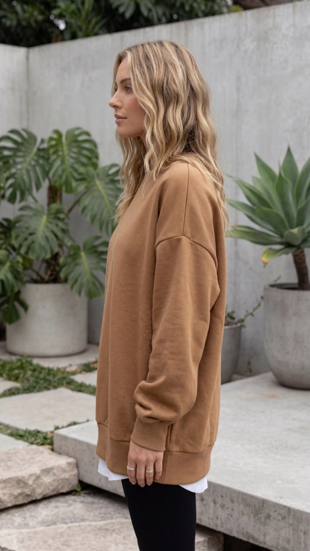 Draped Oversized Sweatshirt in Soft Fabric