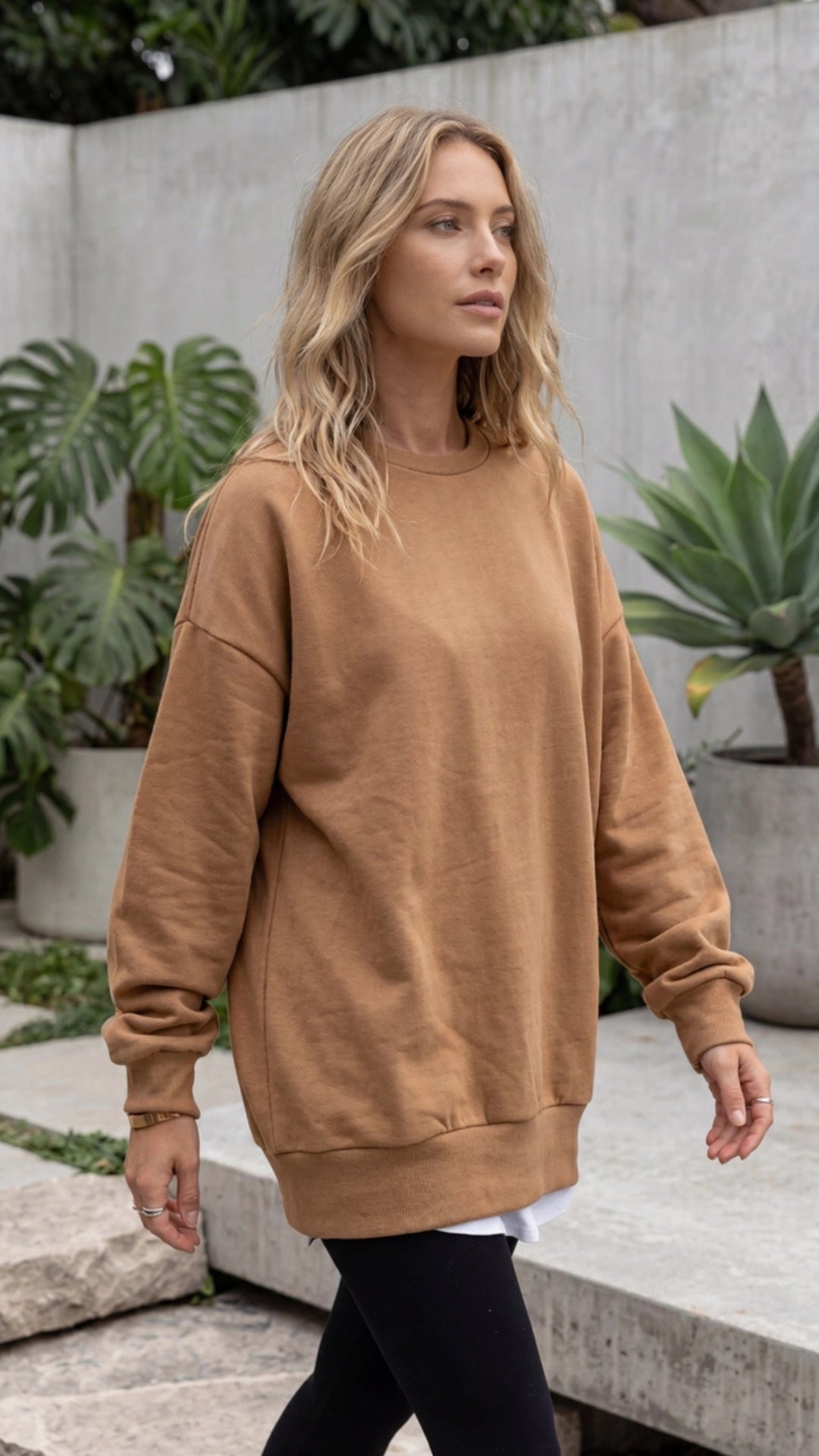 Draped Oversized Sweatshirt in Soft Fabric