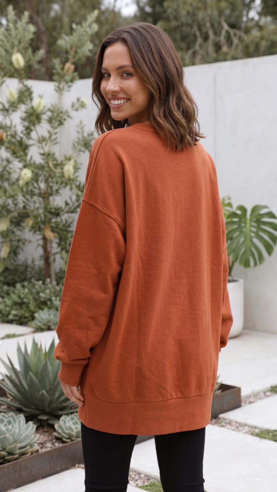 Draped Oversized Sweatshirt in Soft Fabric