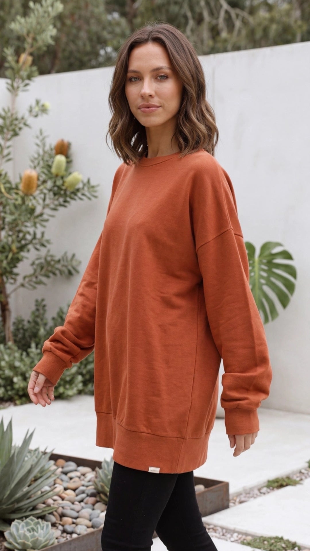 Draped Oversized Sweatshirt in Soft Fabric