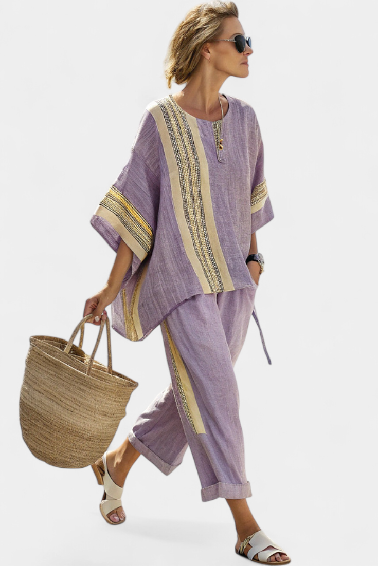 Lightweight Lavender Linen Set