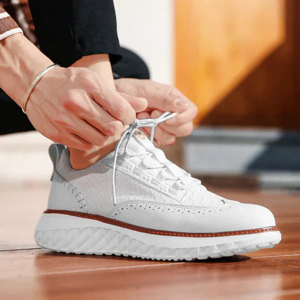 Platform Lace-Up Walking Sneakers