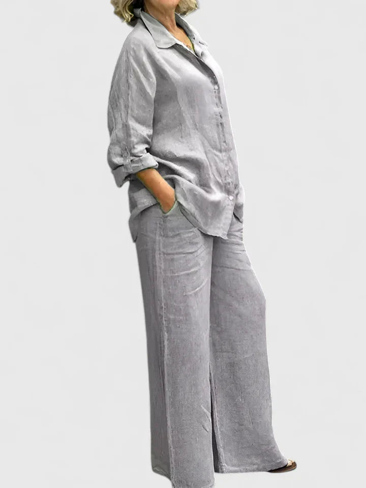 Relaxed Linen Shirt and Pants Set