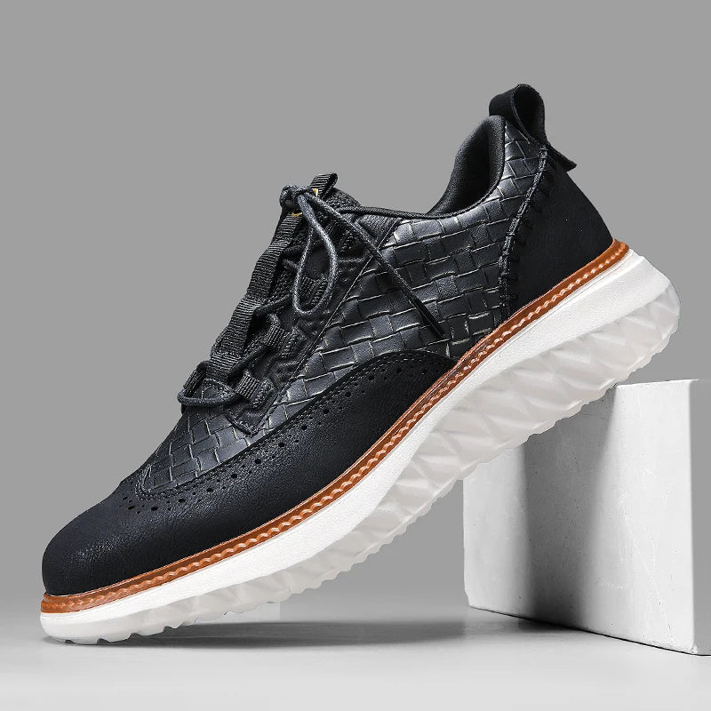 Platform Lace-Up Walking Sneakers