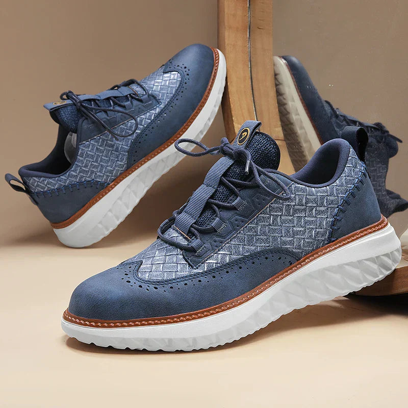 Platform Lace-Up Walking Sneakers