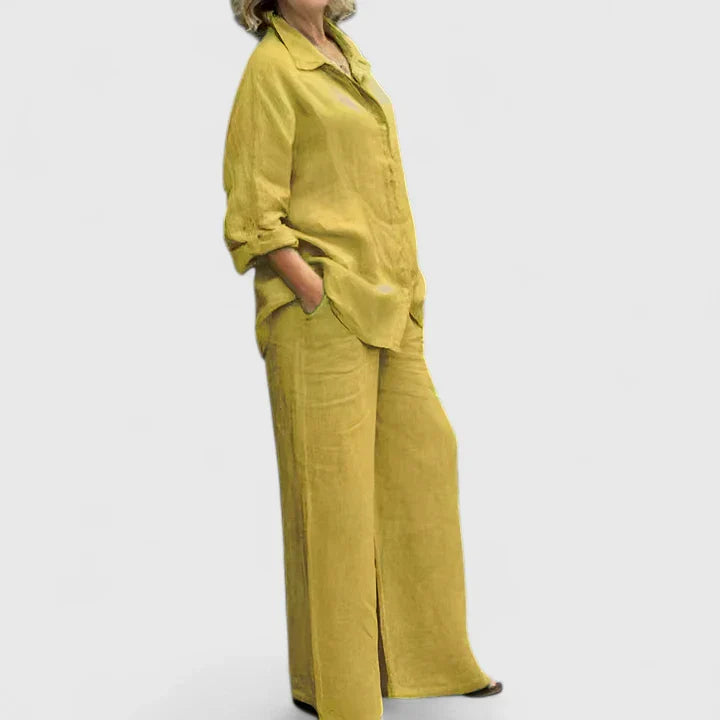 Relaxed Linen Shirt and Pants Set