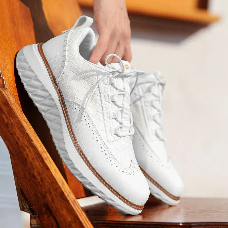 Platform Lace-Up Walking Sneakers