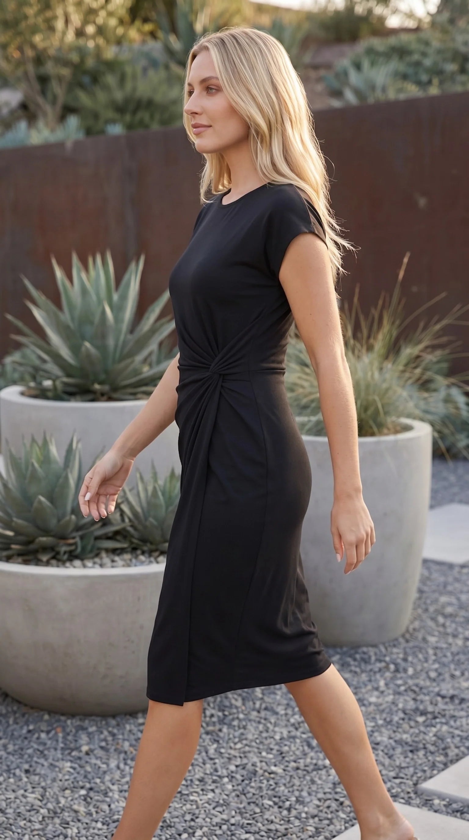 Cap Sleeve Ruched Bodycon Dress