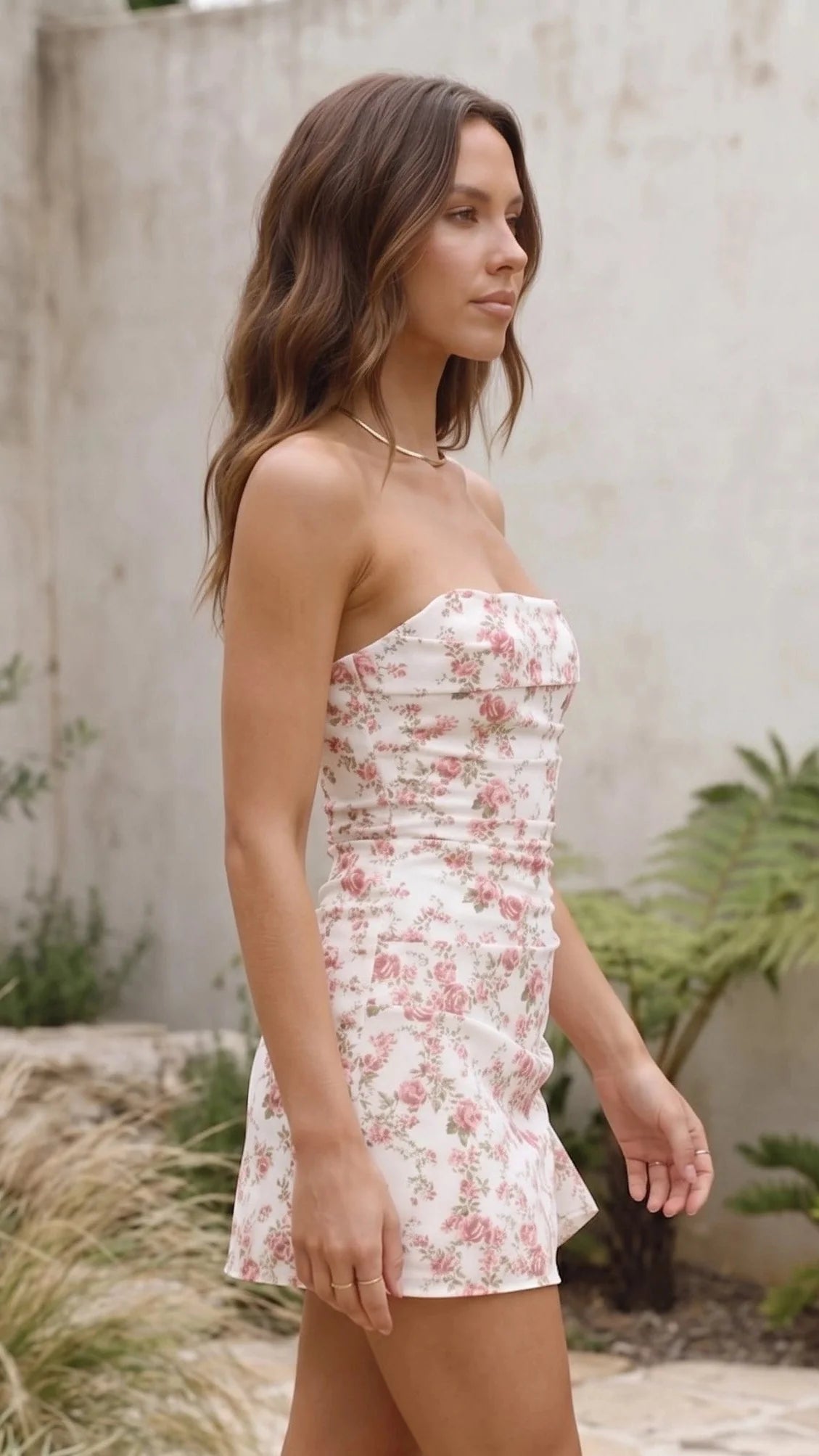 Ruched Strapless Satin Mini Dress