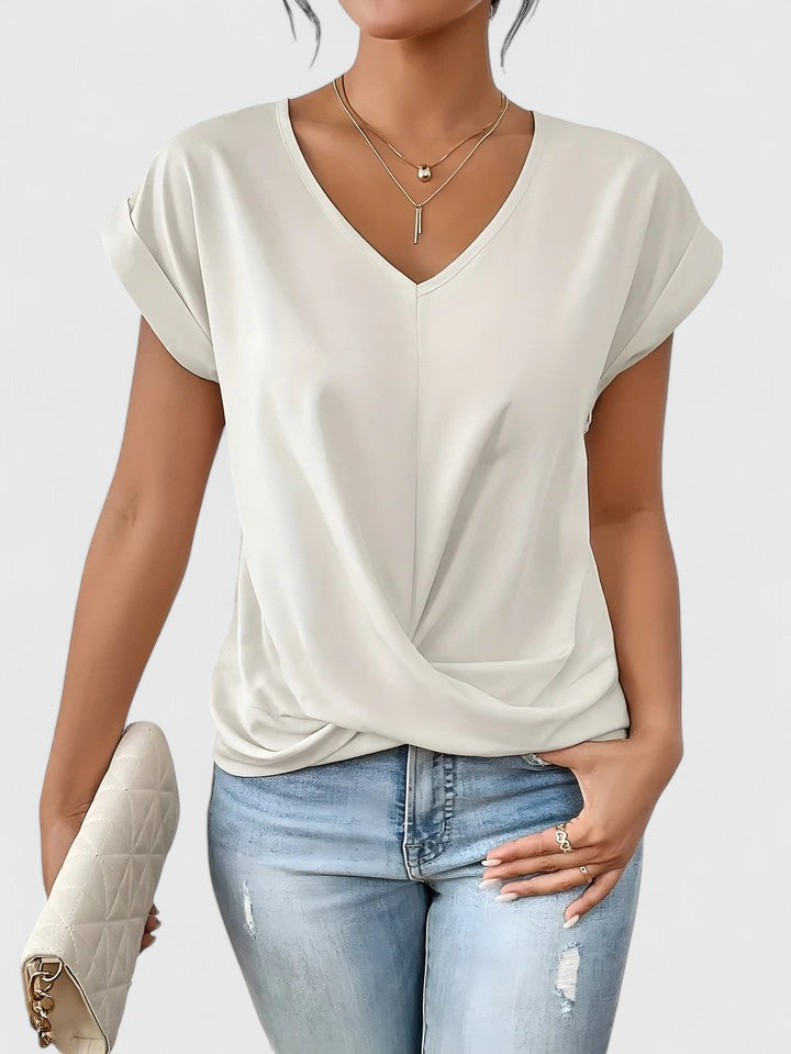 Smooth V-Neck Twist Top