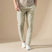 Breathable Linen Men's Trousers Fabric Casual Wear Summer