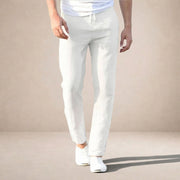 Breathable Linen Men's Trousers Fabric Casual Wear Summer