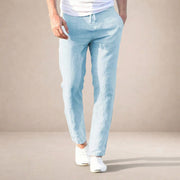 Breathable Linen Men's Trousers Fabric Casual Wear Summer