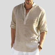 Men's Breathable Linen Polo Shirt with Tailored Fit