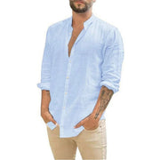 Men's Breathable Linen Polo Shirt for Warm Weather Comfort