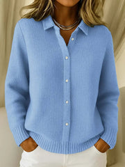 Button-Front Knit Cardigan