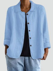 Buttoned 3/4 Sleeve Jacket