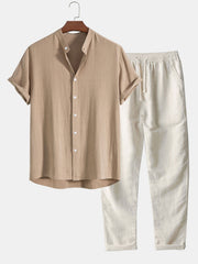 Casual Short Sleeve Shirt Wear Business Looks Men Breathable Lightweight