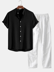 Casual Short Sleeve Shirt Wear Business Looks Men Breathable Lightweight