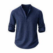 Classic Linen Henley Shirt