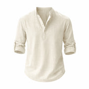 Classic Linen Henley Shirt