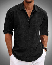 Classic Linen Long Sleeve Shirt Casual