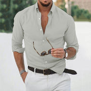 Men's Classic Long Sleeve Shirt for Business Casual and Office Casual