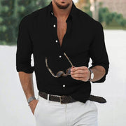 Men's Classic Long Sleeve Shirt for Business Casual and Office Casual
