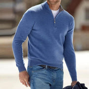 Classic Quarter-Zip Men's Sweater for Warm Winter Jackets and Coats