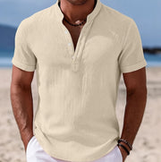 Classic Short Sleeve Henley Shirt Lightweight Casual Wear Everyday Comfort