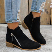 Comfortable Zipper Ankle Boots Casual Wear